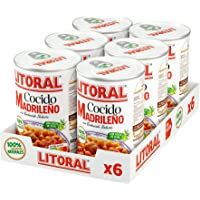 Los mejores  - LITORAL Cocido Madrileño - Plato Preparado Sin Gluten - Pack de 6x440g - Total: 2.64kg
